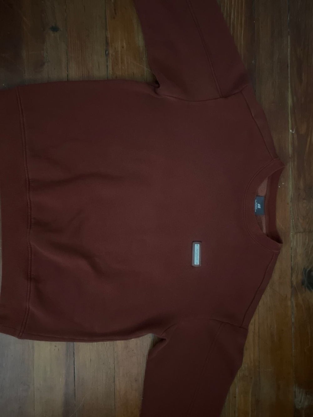 H&M Men's Crewneck Sweatshirt in Deep Rust
